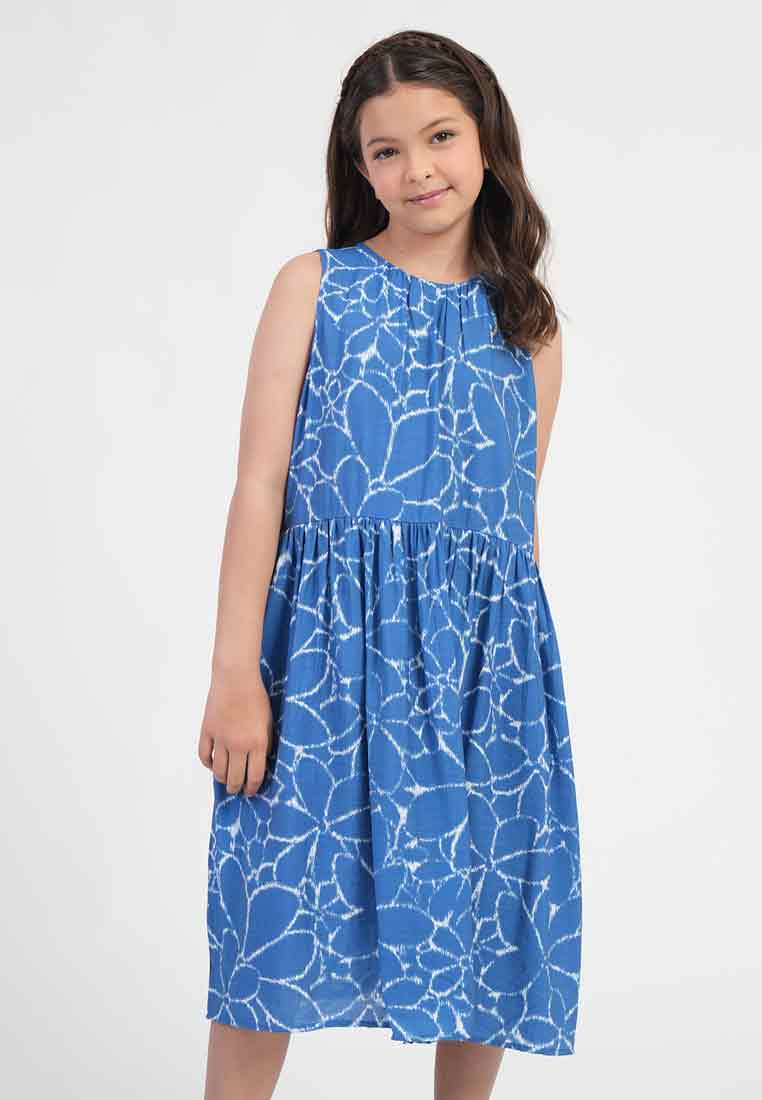 Treehouse Drea Floral Ikat Print Girl’s Dress