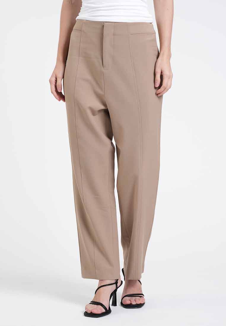 Tara High-Waisted Straight Pants