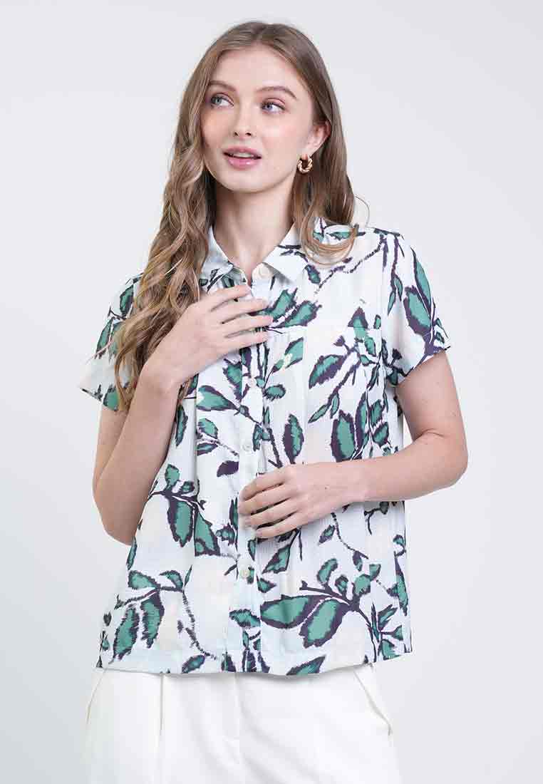 Darria Button-Down Floral Top