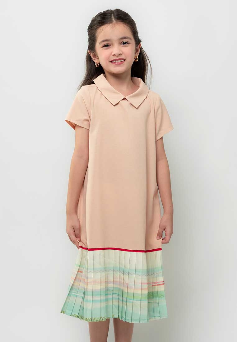 Treehouse Felishia Collared Dress  with Flower Pin