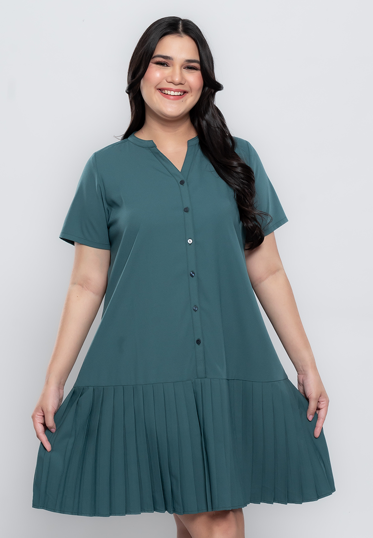 Milly Plus Size Leilah A-line Dress with Laser Cut main image 0