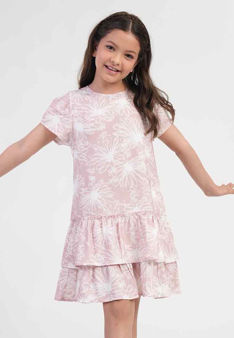 Treehouse Rosemary Floral Tiered Girl's Dress