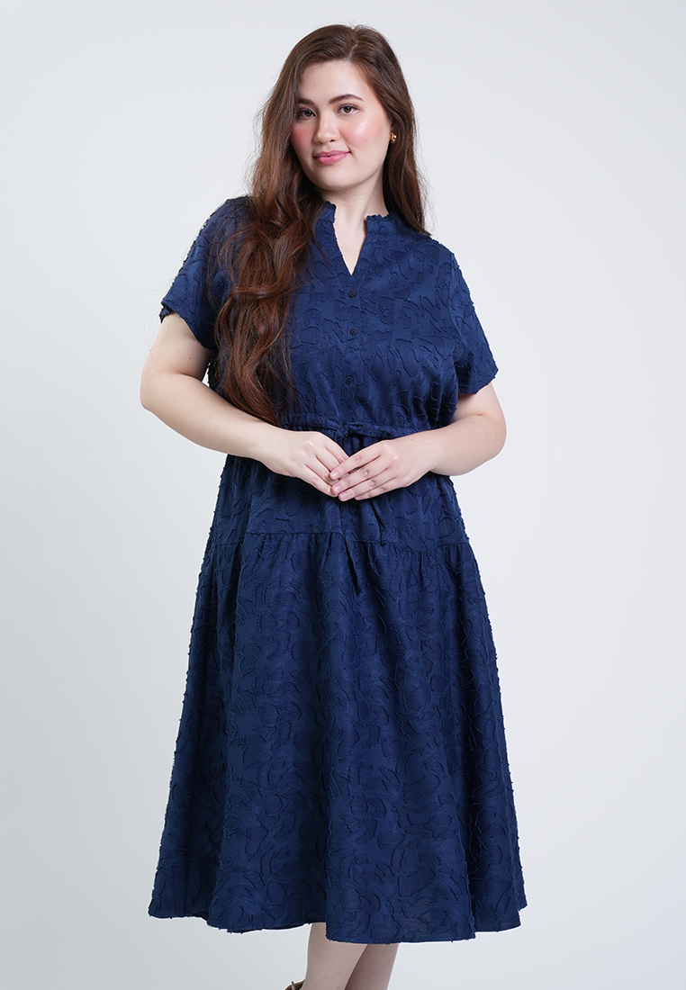 Milly Plus Size Emma Textured A-line Dress
