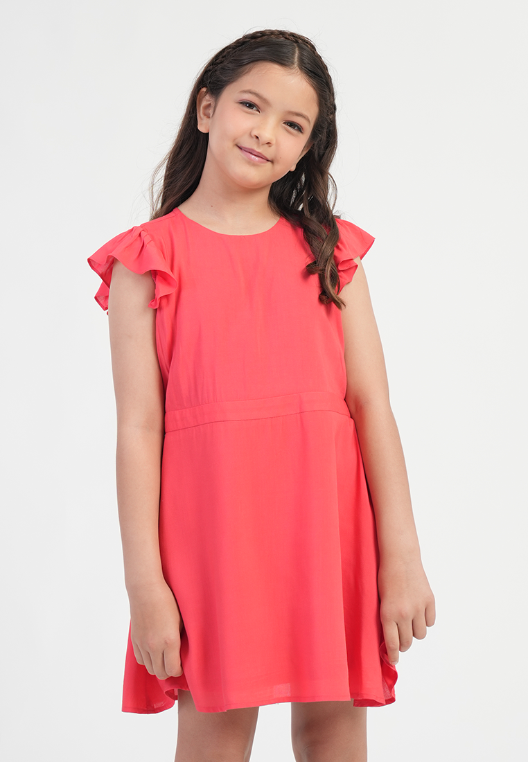 Treehouse Girls Bella Ruffle-Sleeve Girl's Dress