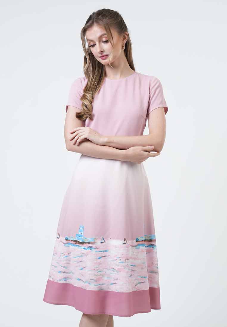 Marina Landscape A-Line Dress