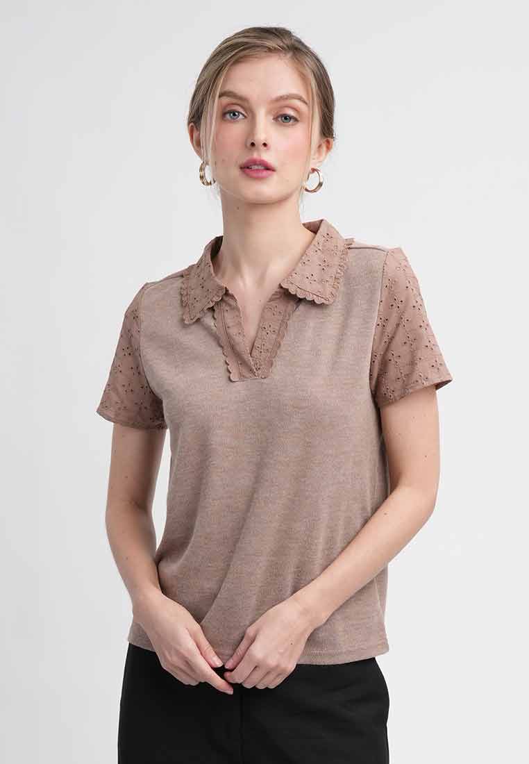 Chloe Eyelet Embroidery Button-up Shirt