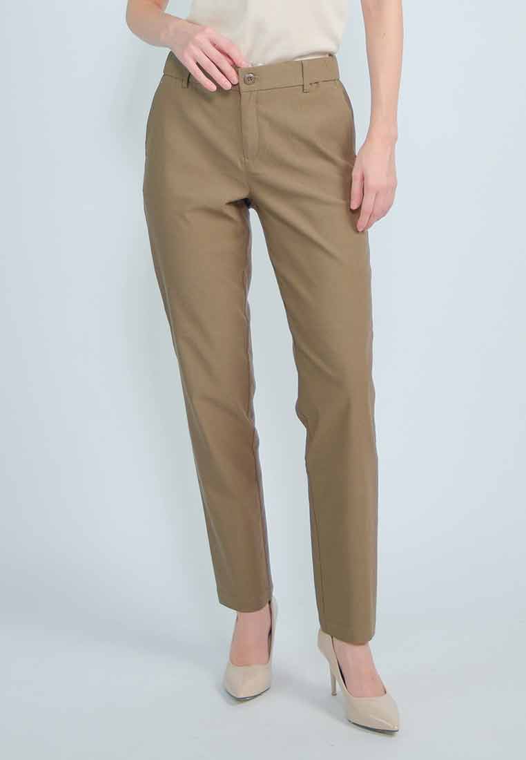 Geneva Slim Pants with Side Garter Detail