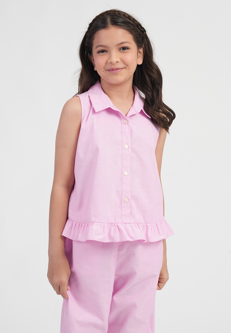 Treehouse Girls Erin Ruffled Hem Girl’s Top