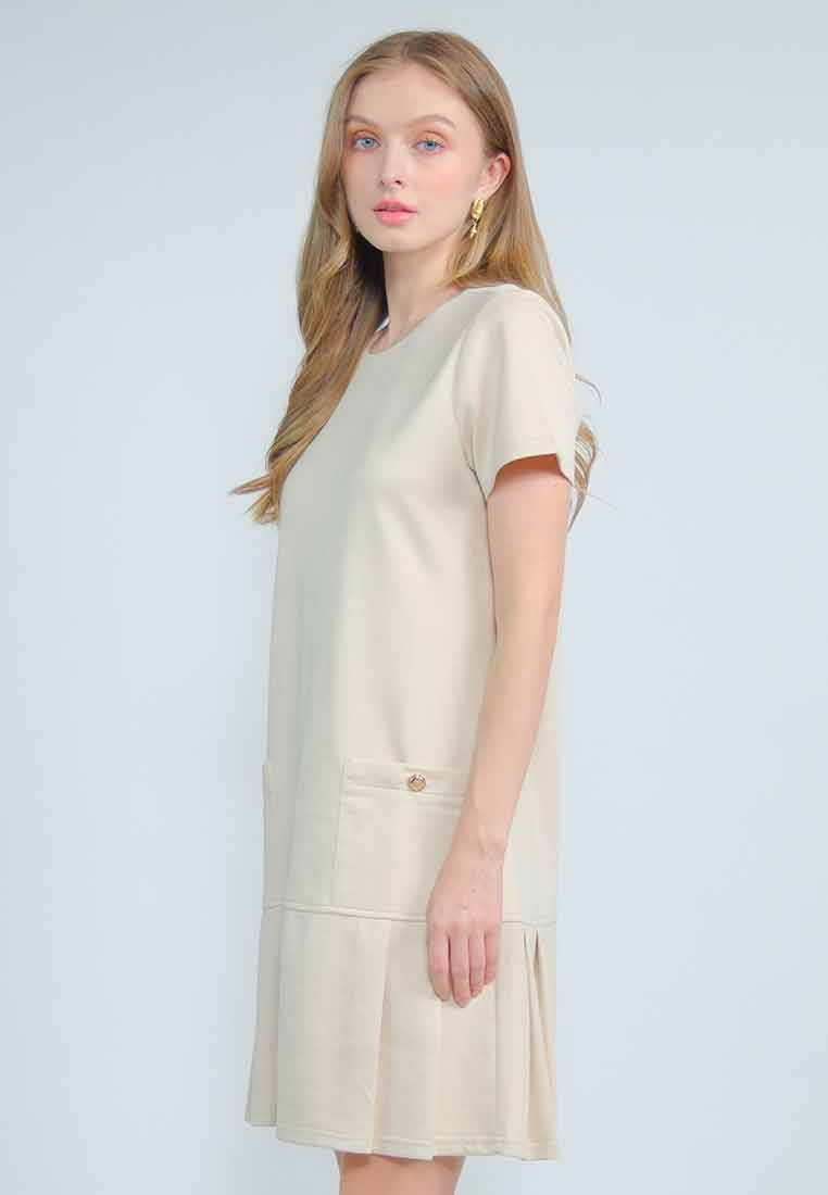 Emma Pleated Pocket Midi Dress