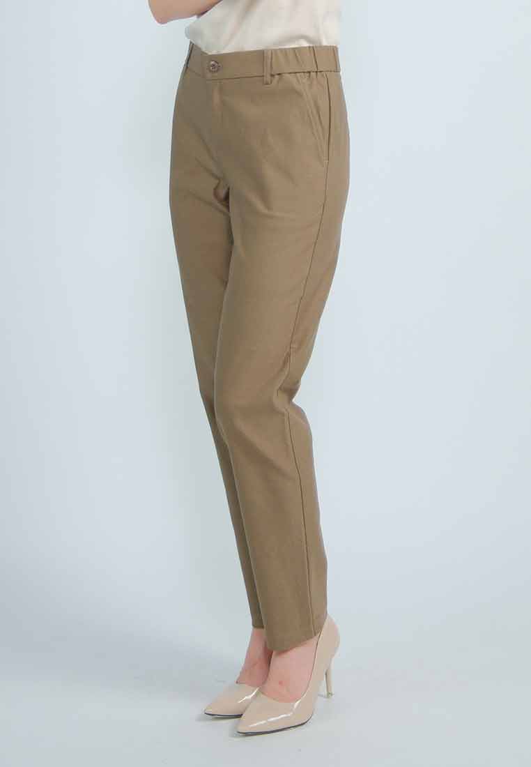 Geneva Slim Pants with Side Garter Detail