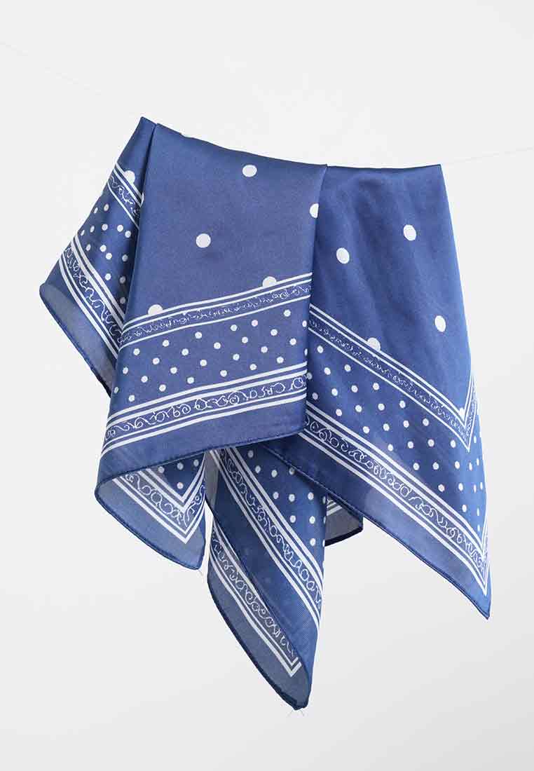 Vintage Charm Polka Dot Square Scarf