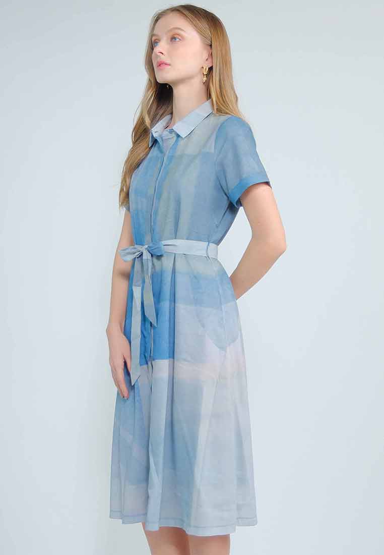 Zafira Button-down Dress with Adjustable Belt