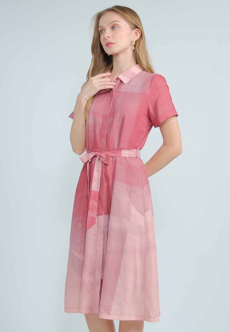 Zafira Button-down Dress with Adjustable Belt