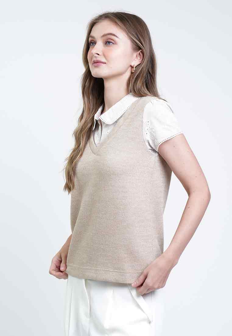 Aria 2-in-1 Knitted Vest Blouse