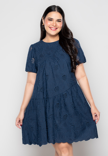 Milly by Paperdolls Sephina Textured Floral A-Line Dress