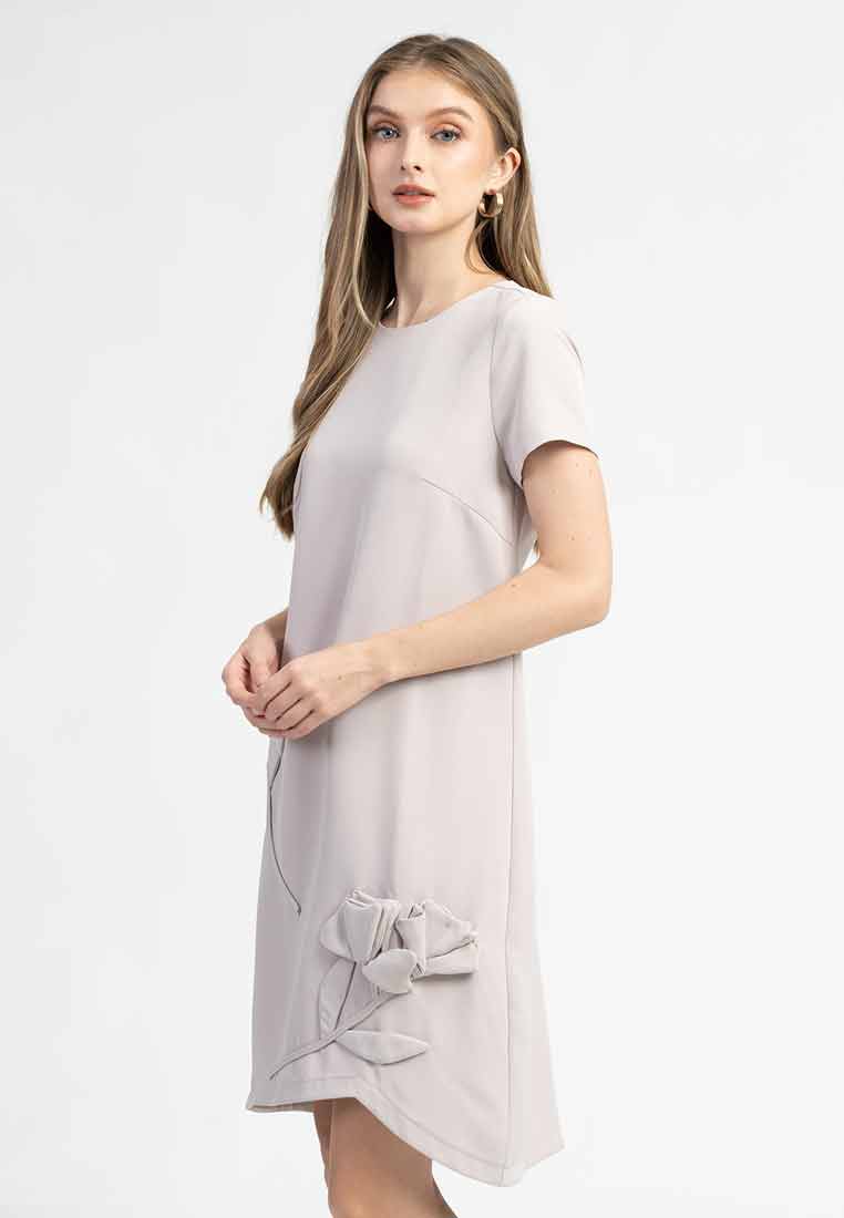 Rosalia 3D Floral Shift Dress