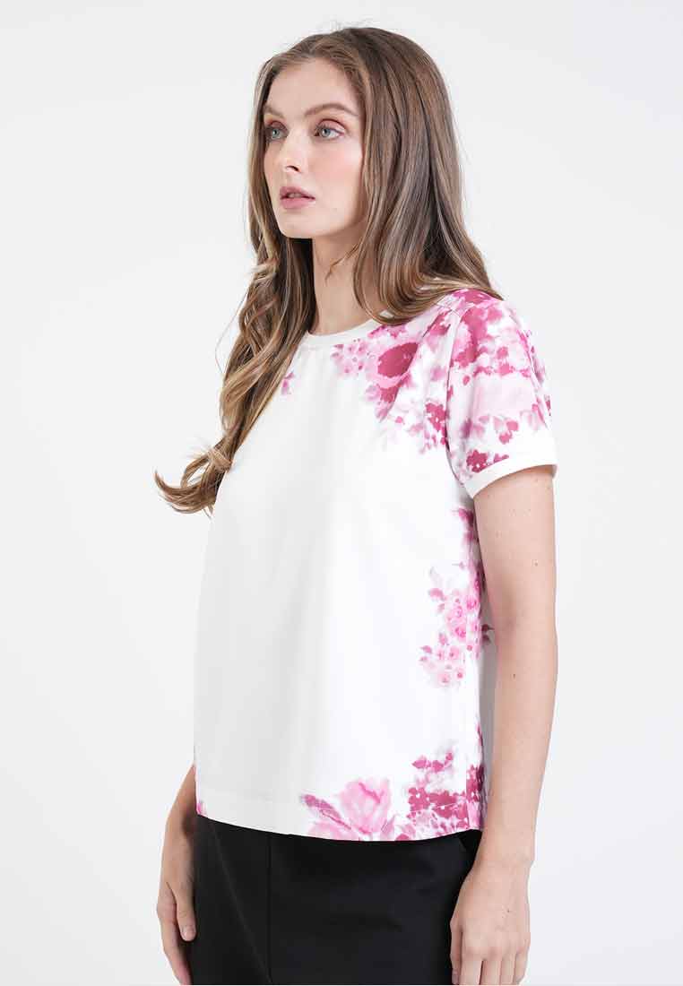 Glenda Watercolor Floral Blouse