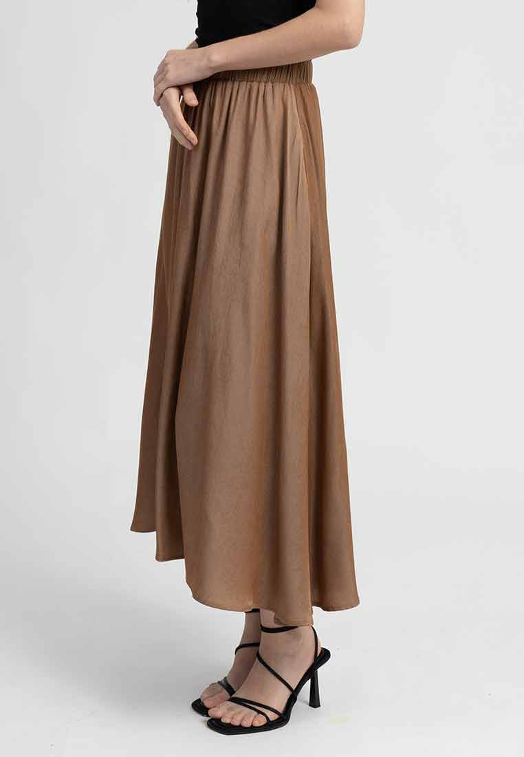 Clementine Flowy A-line Midi Skirt