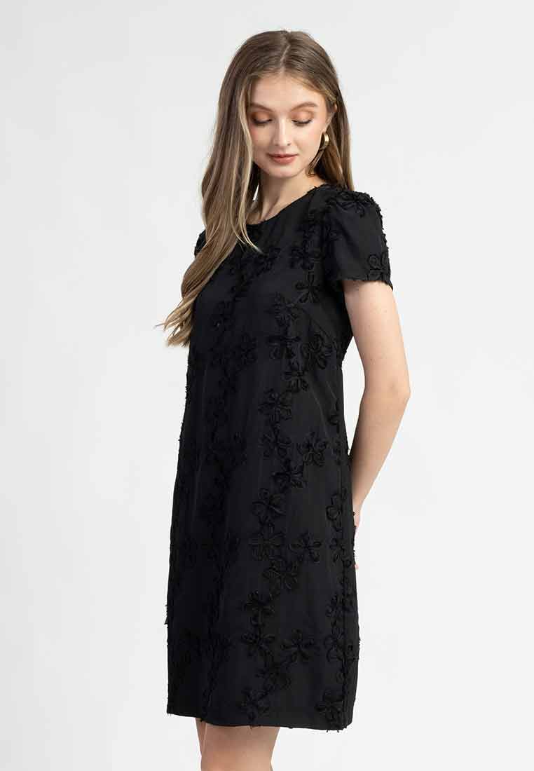 Shaela Floral Embroidered Shift Dress