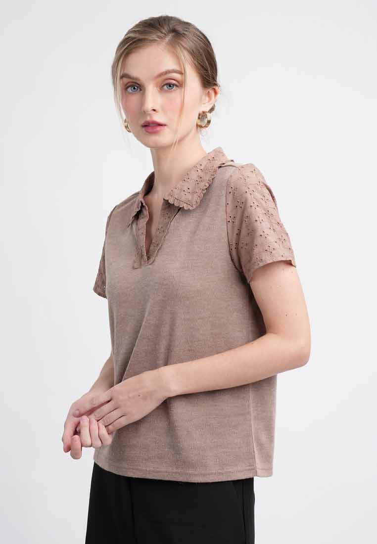 Chloe Eyelet Embroidery Button-up Shirt
