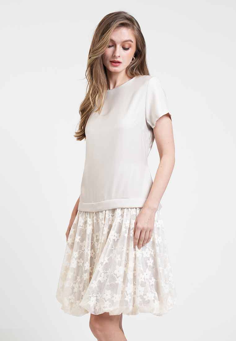 Sophie Floral Laced Midi Dress