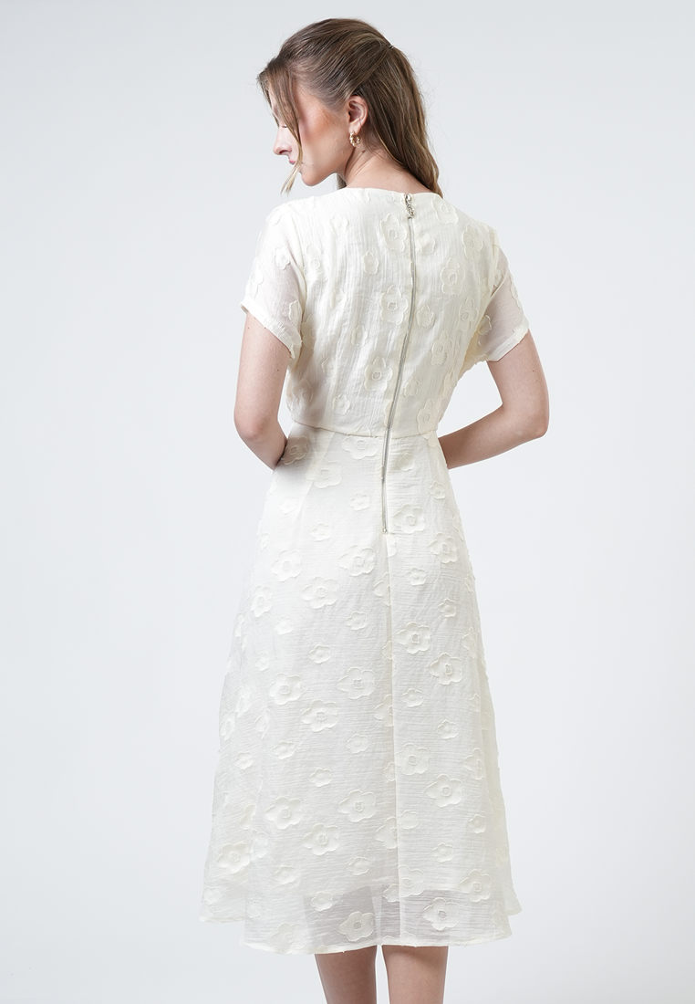 Hailey Burn-Out Floral Midi Dress