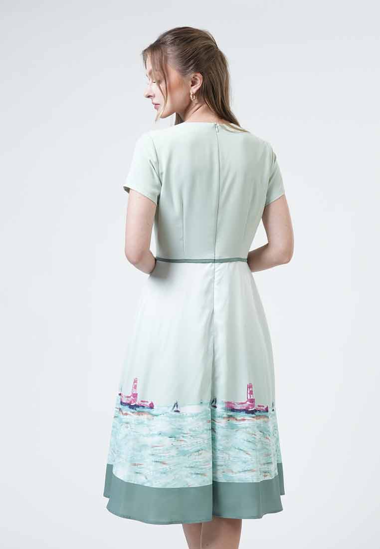 Marina Landscape A-Line Dress