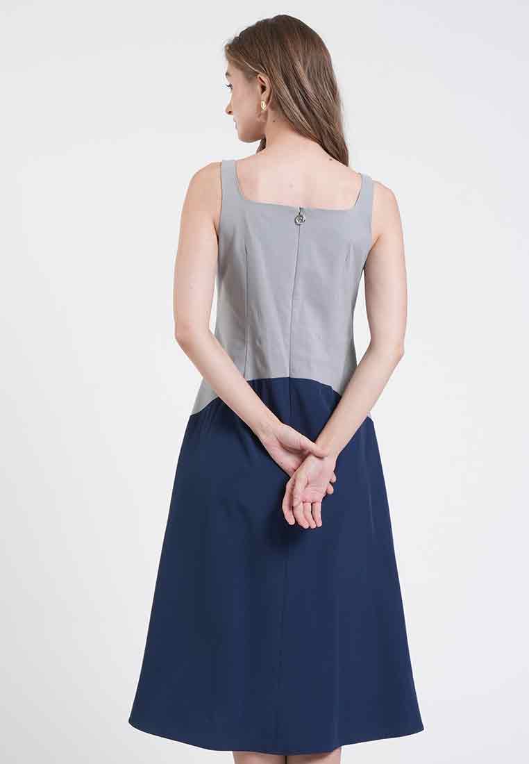 Claire Color-Block Sleeveless Dress