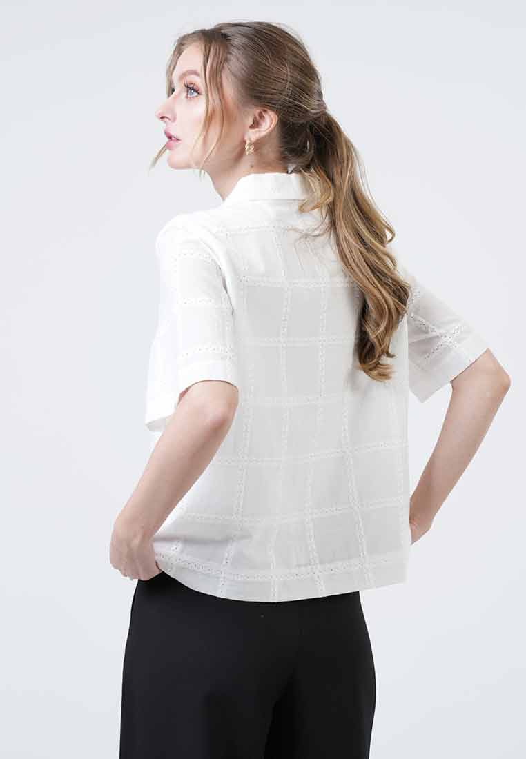 Patricia Scalloped Eyelet Blouse