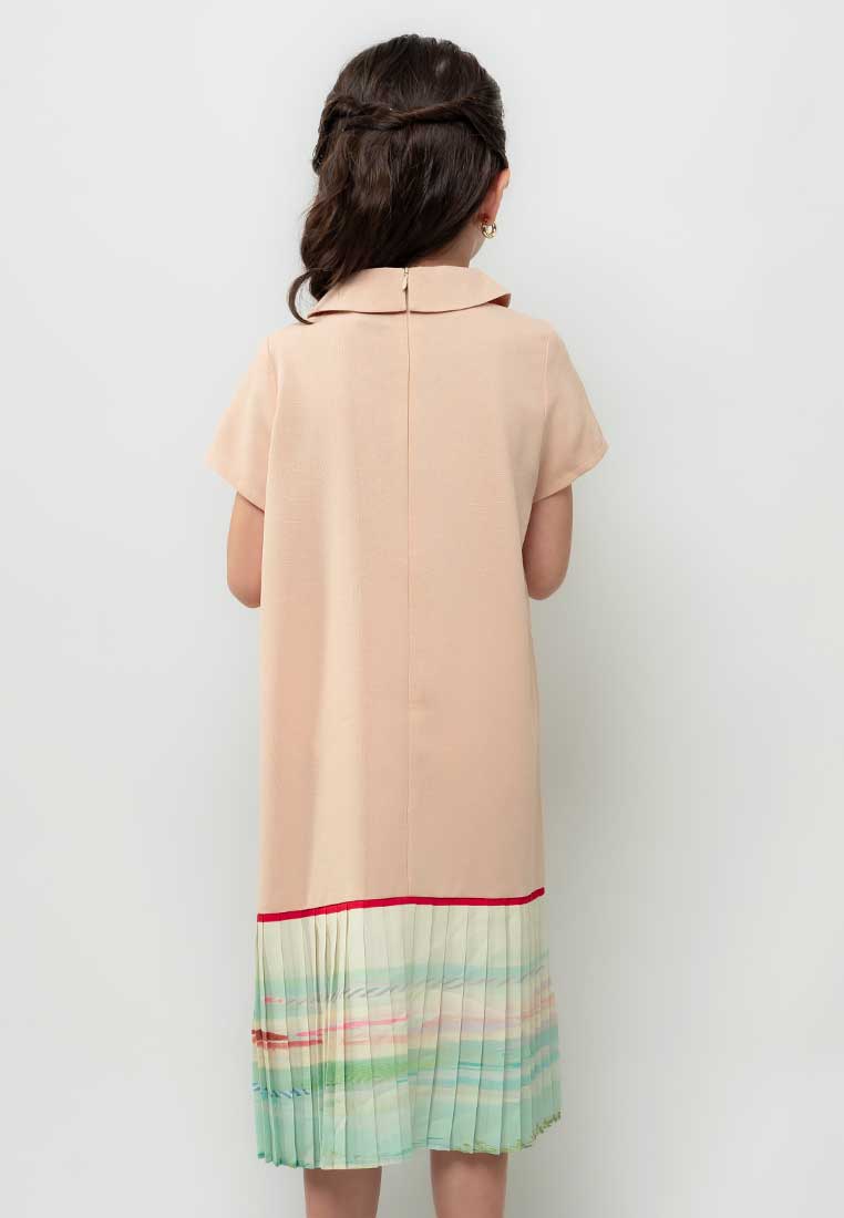 Treehouse Aurora Collared Dress with Pleated Hem
