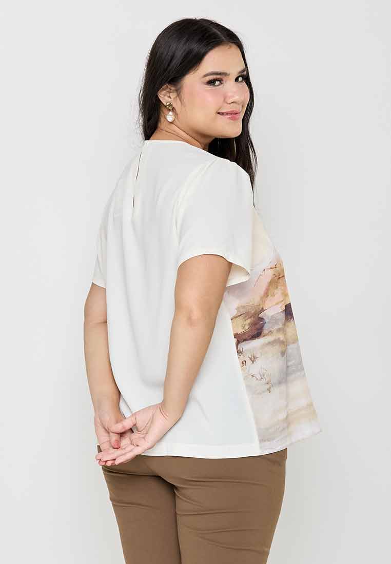 Milly Plus Size Sofiana Abstract Print Top
