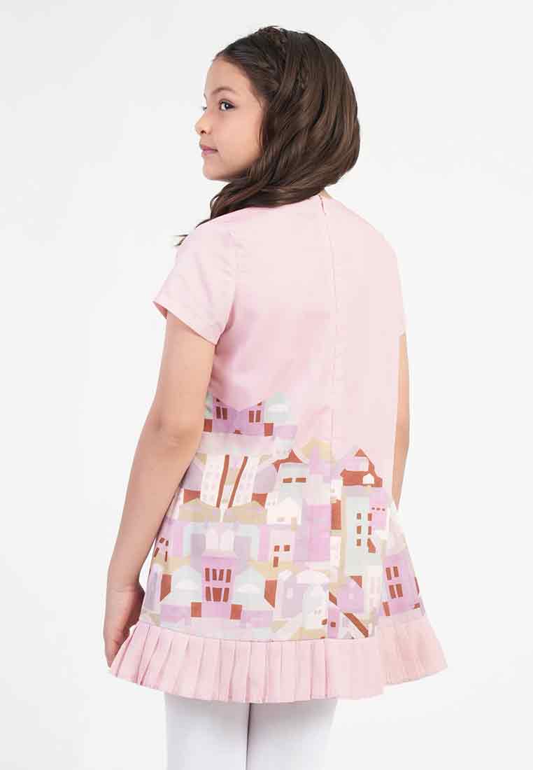 Treehouse Scavina Town Print Girl's Dress