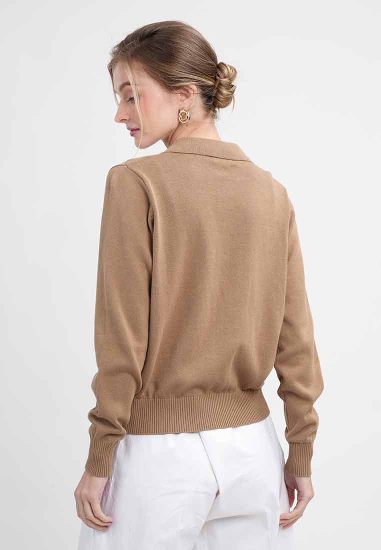 Serena Knit Polo Collar Cardigan
