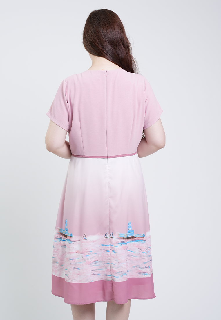 Milly Plus Size Clara Ombre Seascape A-line Dress