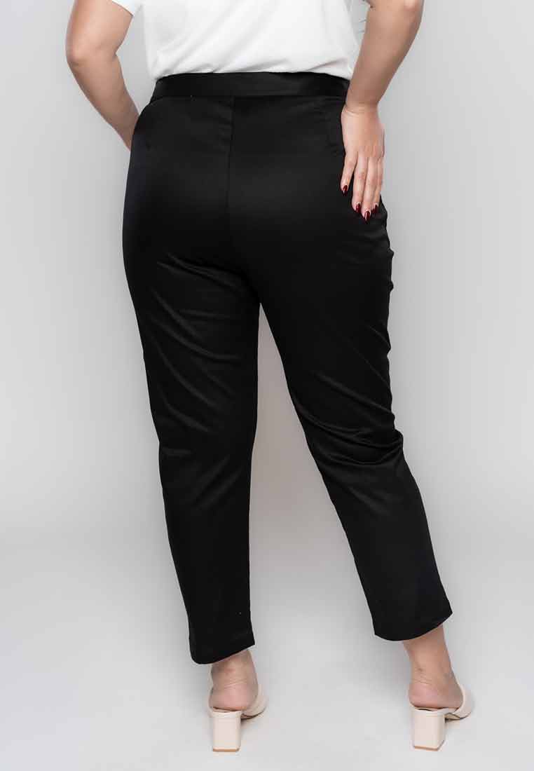Milly Plus Size Melyna Slim Casual Pants with Belt Loop Detail