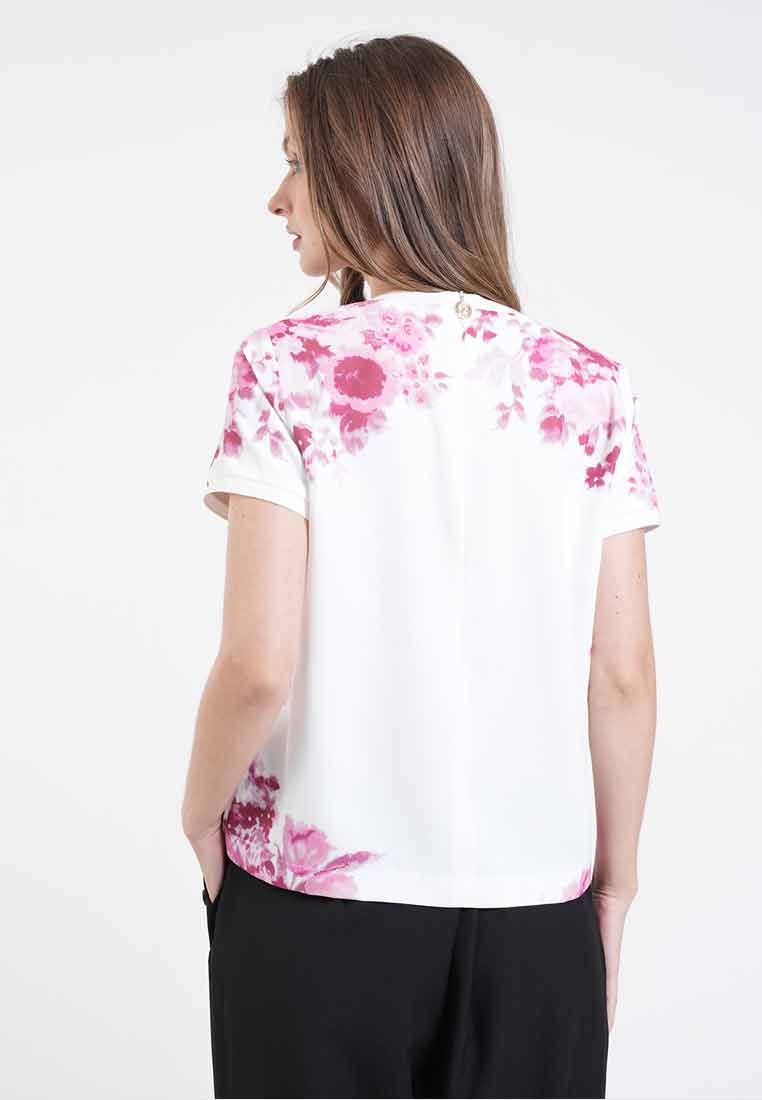 Glenda Watercolor Floral Blouse