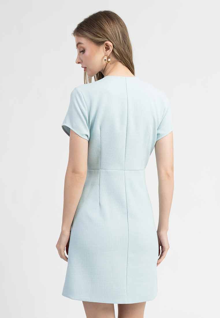 Nikki A-Line V-neck Short Sleeve Dress