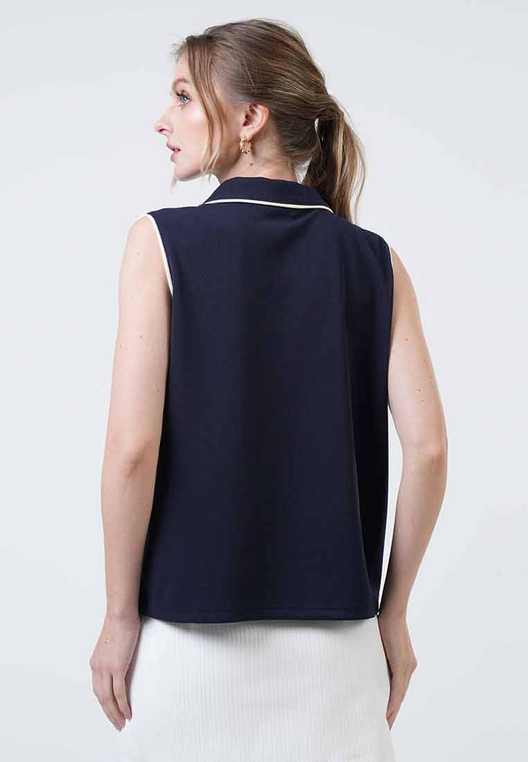 Cassy Contrast Trim Knit Top