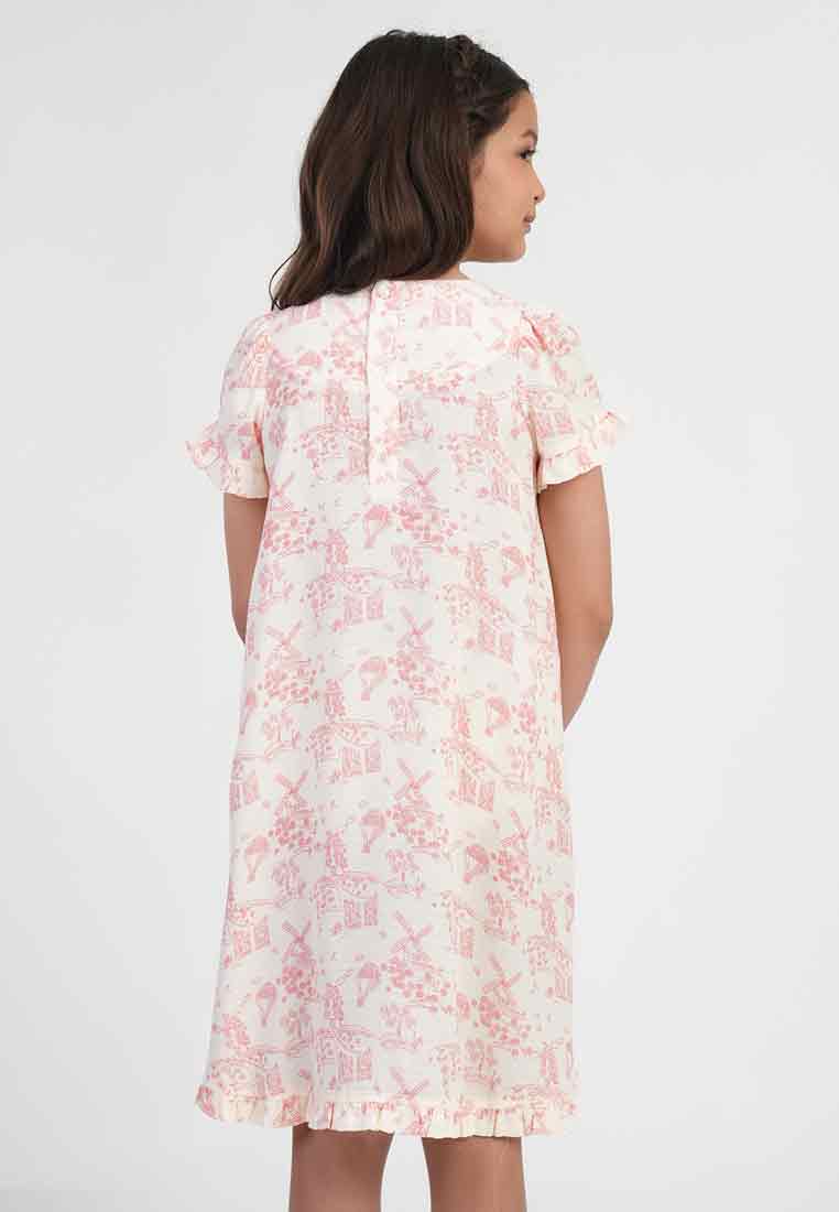 Treehouse Mayla Windmill & Balloon Print Girl's Dress