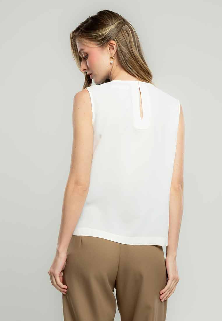 Ryleigh Sleeveless Top in Seascape Print