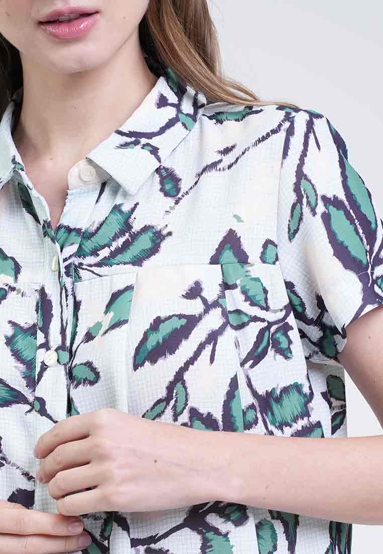 Darria Button-Down Floral Top