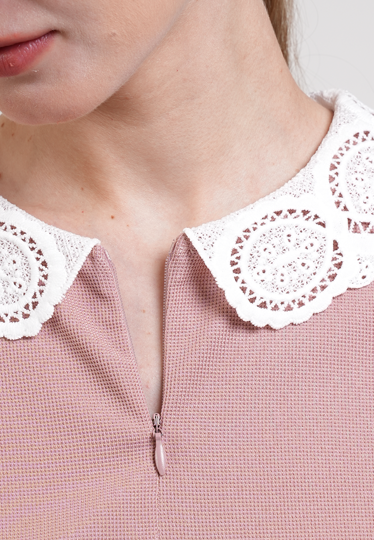 Gretchen Piped Quarter-Zip Top