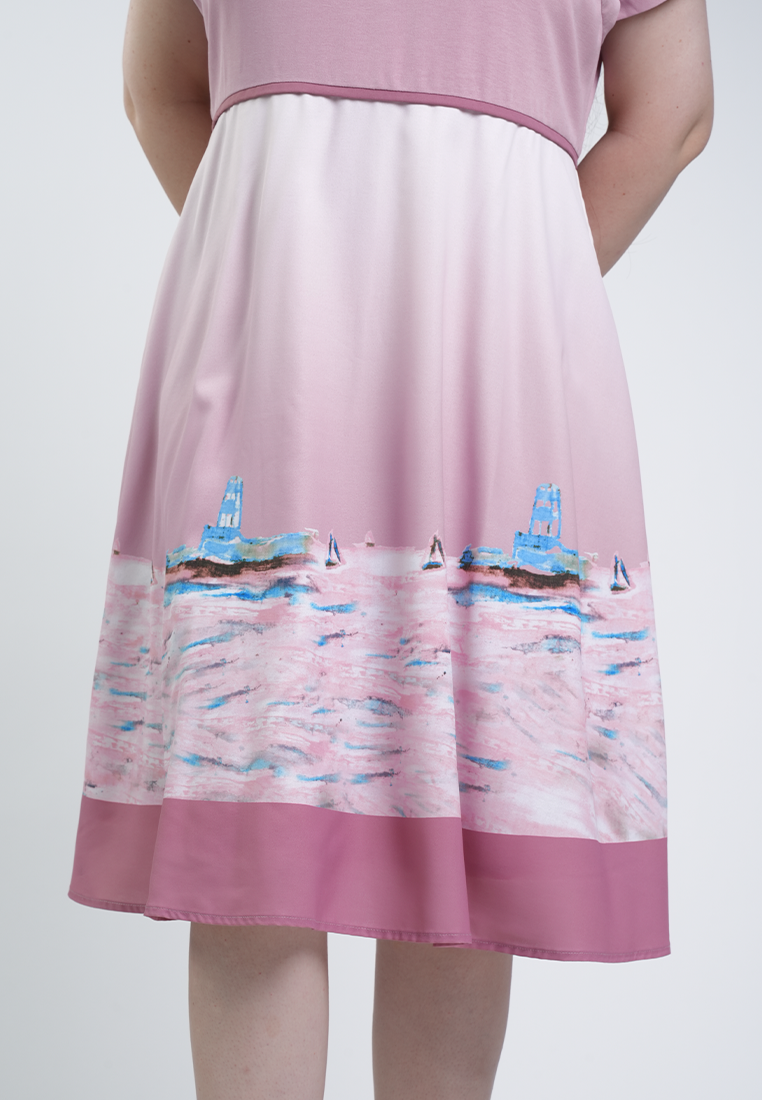Milly Plus Size Clara Ombre Seascape A-line Dress