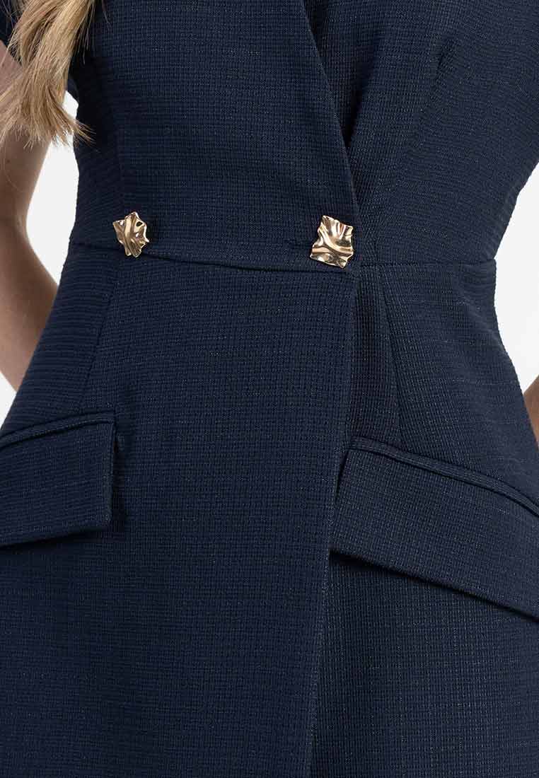 Nikki A-Line V-neck Short Sleeve Dress