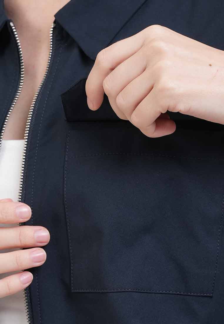 Lucia Zip-Front Utility Shirt