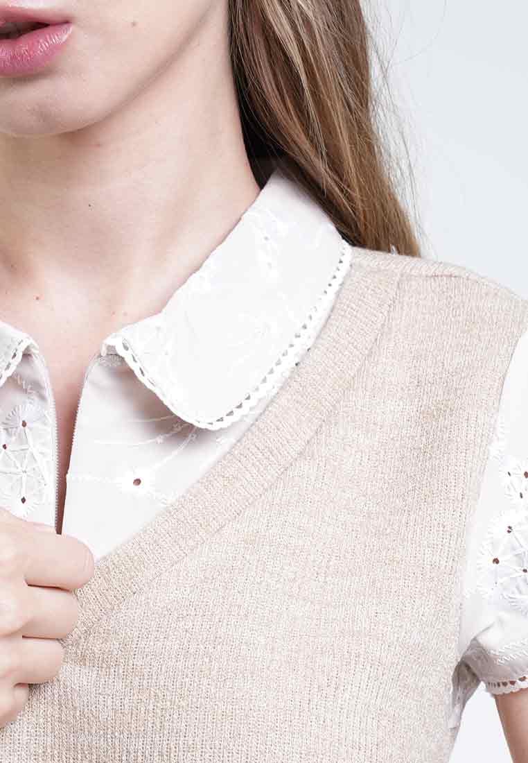 Aria 2-in-1 Knitted Vest Blouse