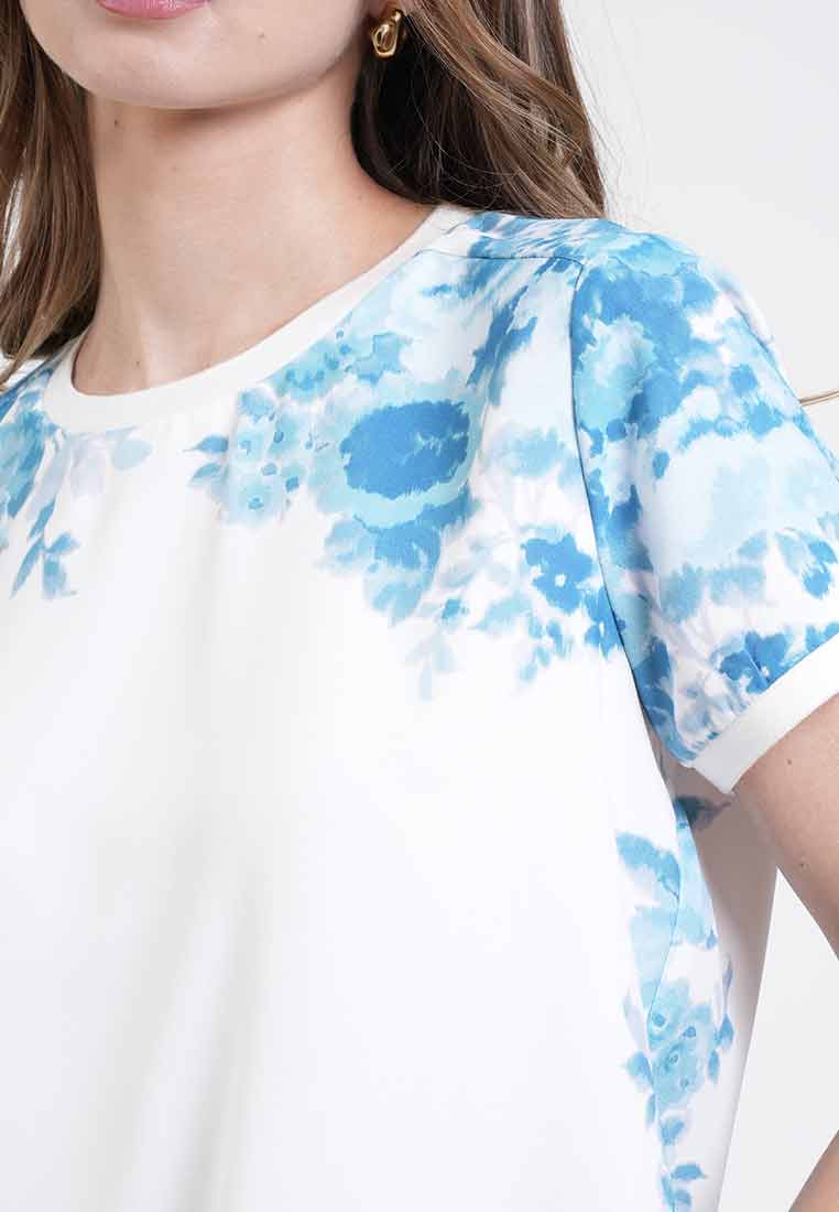 Glenda Watercolor Floral Blouse