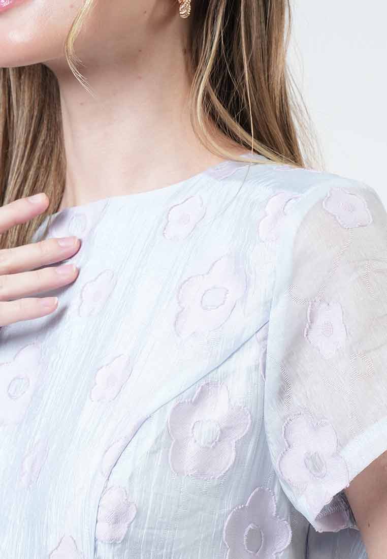 Hailey Burn-Out Floral Midi Dress