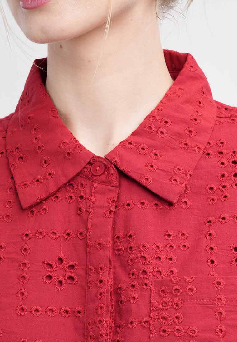 Carmen Short-Sleeved Eyelet Shirt