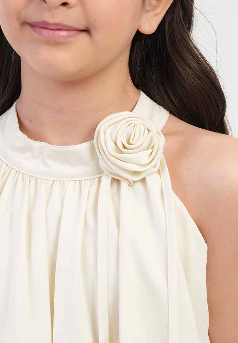Treehouse Maisy Halter Rose Accent Girl's Dres
